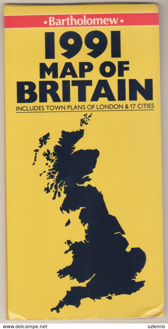 BARTHOLOMEV ,1991 MAP OF BRITAIN, - Atlases, Maps