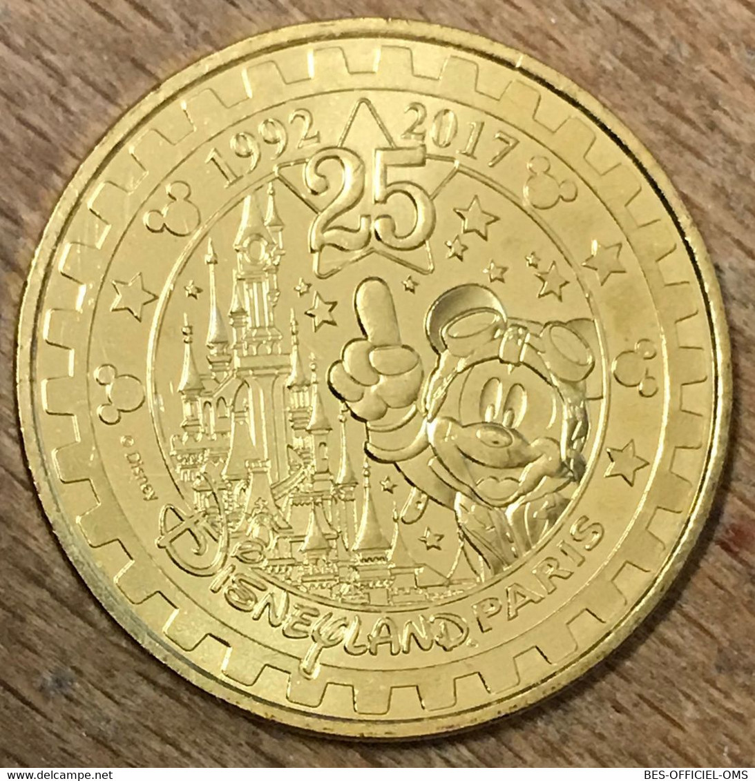 77 DISNEYLAND PARIS 25 ANS MICKEY DISNEY MDP 2017 MÉDAILLE MONNAIE DE PARIS JETON TOURISTIQUE MEDALS COINS TOKENS - 2017