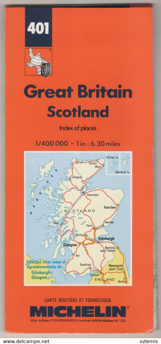 401 ,MICHELIN,,GREAT  BRITAIN SCOTLAND - Atlas, Cartes