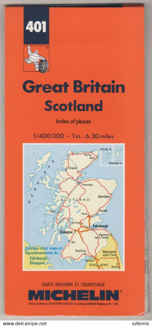 401 ,MICHELIN,,GREAT  BRITAIN SCOTLAND - Atlases, Maps