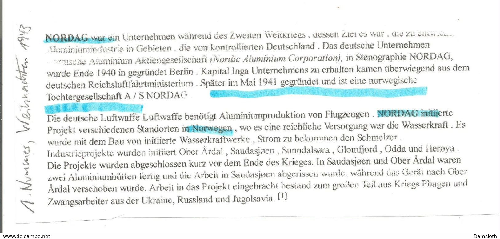 Deutschland; WK2  - "Nordag" Werkzeitung; Norwegen/Deutschland, Folge 1 Weihnachtsnuemmer - 5. World Wars