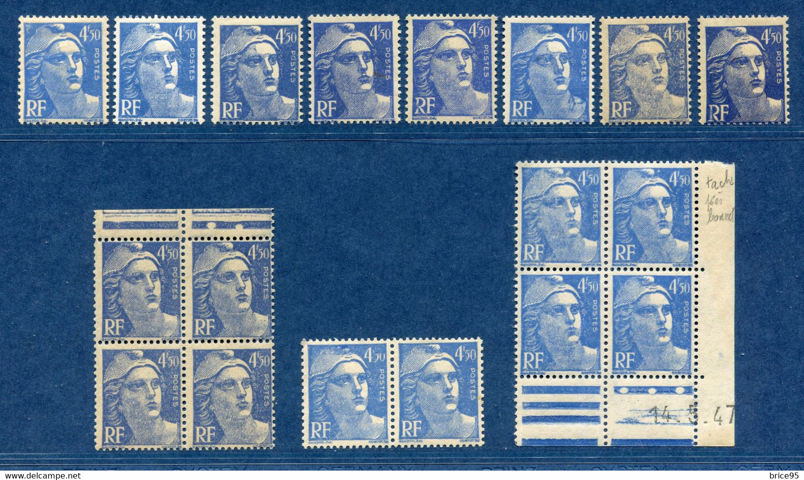 ⭐ France - Variété - YT N° 718 A - Couleurs - Pétouilles - Neuf Sans Charnière - 1945 ⭐ - Ungebraucht