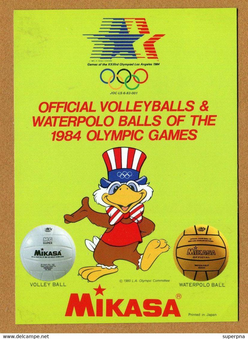 JEUX OLYMPIQUES 1984 : " MISAKA - VOLLEY & WATERPOLO " - Stickers