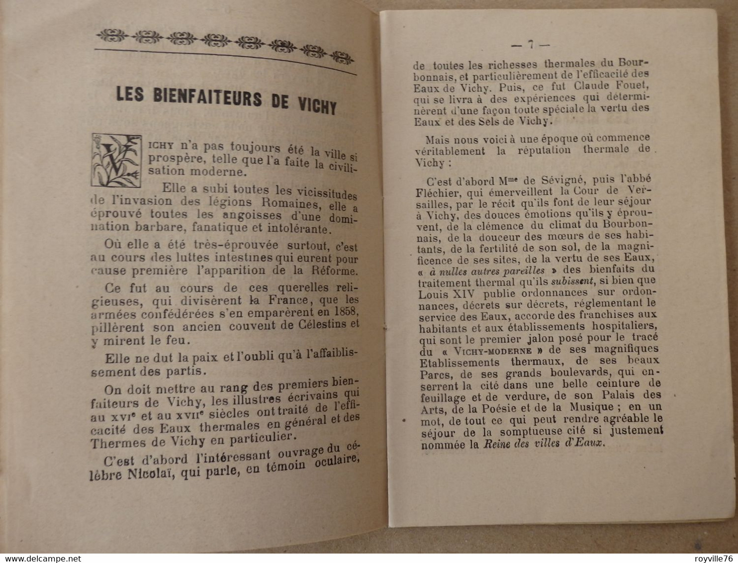 Dépliant Touristique De Vichy (03) Et Ses Thermes De La Source Larbaud Aine Saison 1883. 32 Pages. - Tourism Brochures
