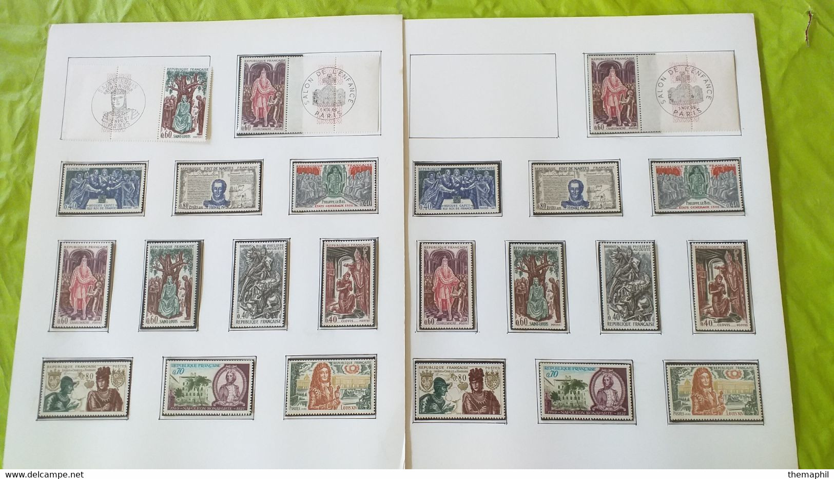 lots TH 721 FRANCE collection divers sur page d'albums neufs x ou obl.