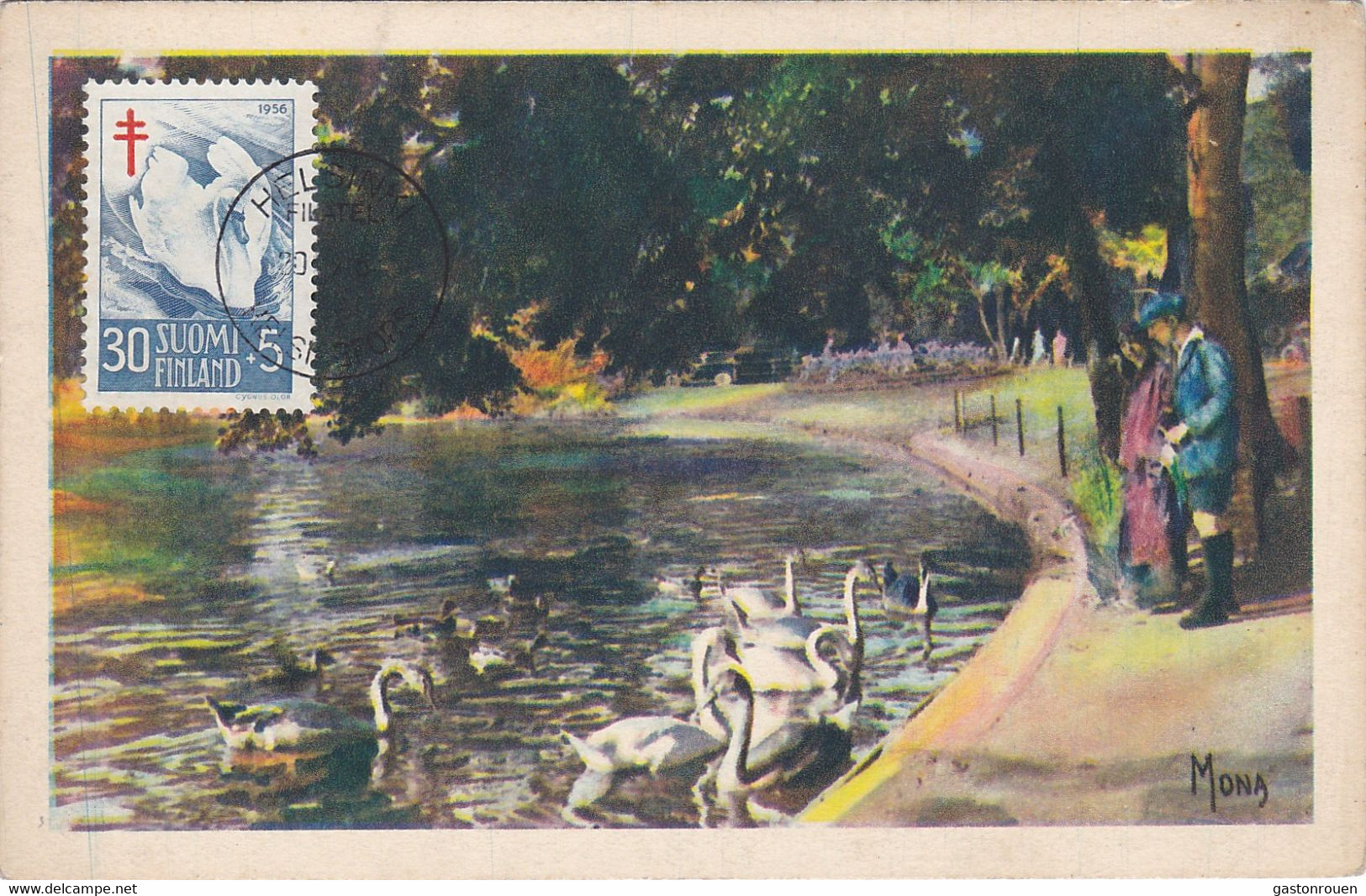 Carte Maximum Card Oiseau Bird Finlande Finland  Cygne Swan - Tarjetas – Máximo