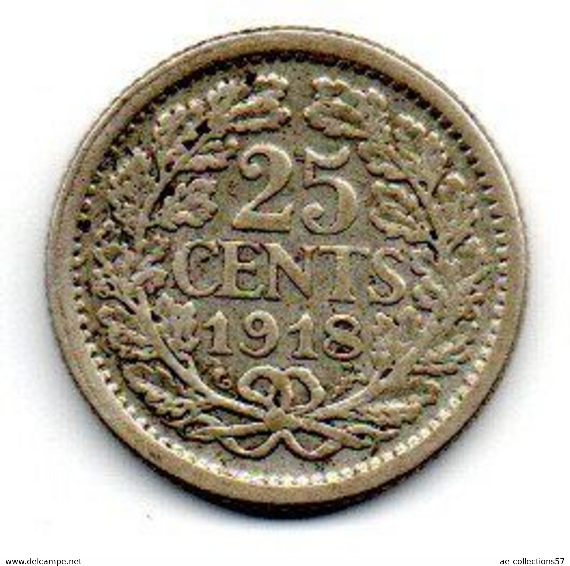 Pays Bas  -  25 Cent  1918 -  TB+ - 25 Cent