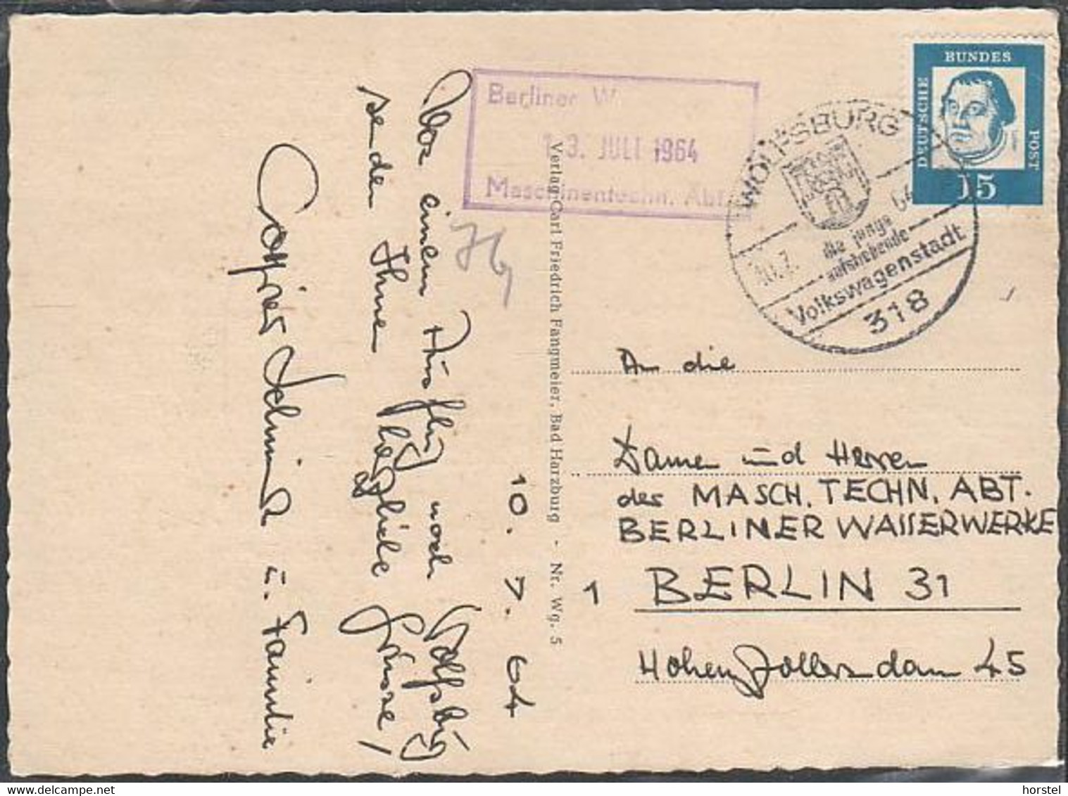 D-38440 Wolfsburg - Alte Ansichten - VW Werk - Straßenansicht - Lastkahn - Nice Stamp - Wolfsburg