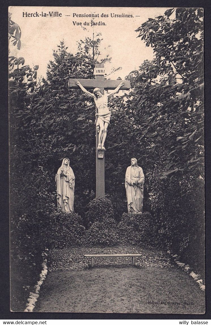 +++ CPA - HERCK LA VILLE - HERK DE STAD - Pensionnat Des Ursulines - Vue Du Jardin  // - Herk-de-Stad