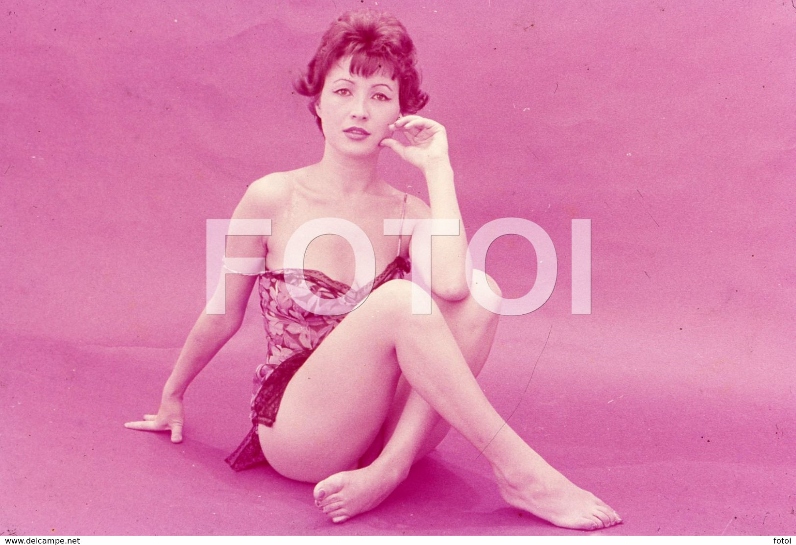 OLD 35mm PHOTO SLIDE DIAPOSITIVE SEXY EROTIC MODEL FEMME NU NUE NUDE ITALIAN PIN UP NAKED WOMAN MODEL NACKTE FRAU ZJ8 - Dias