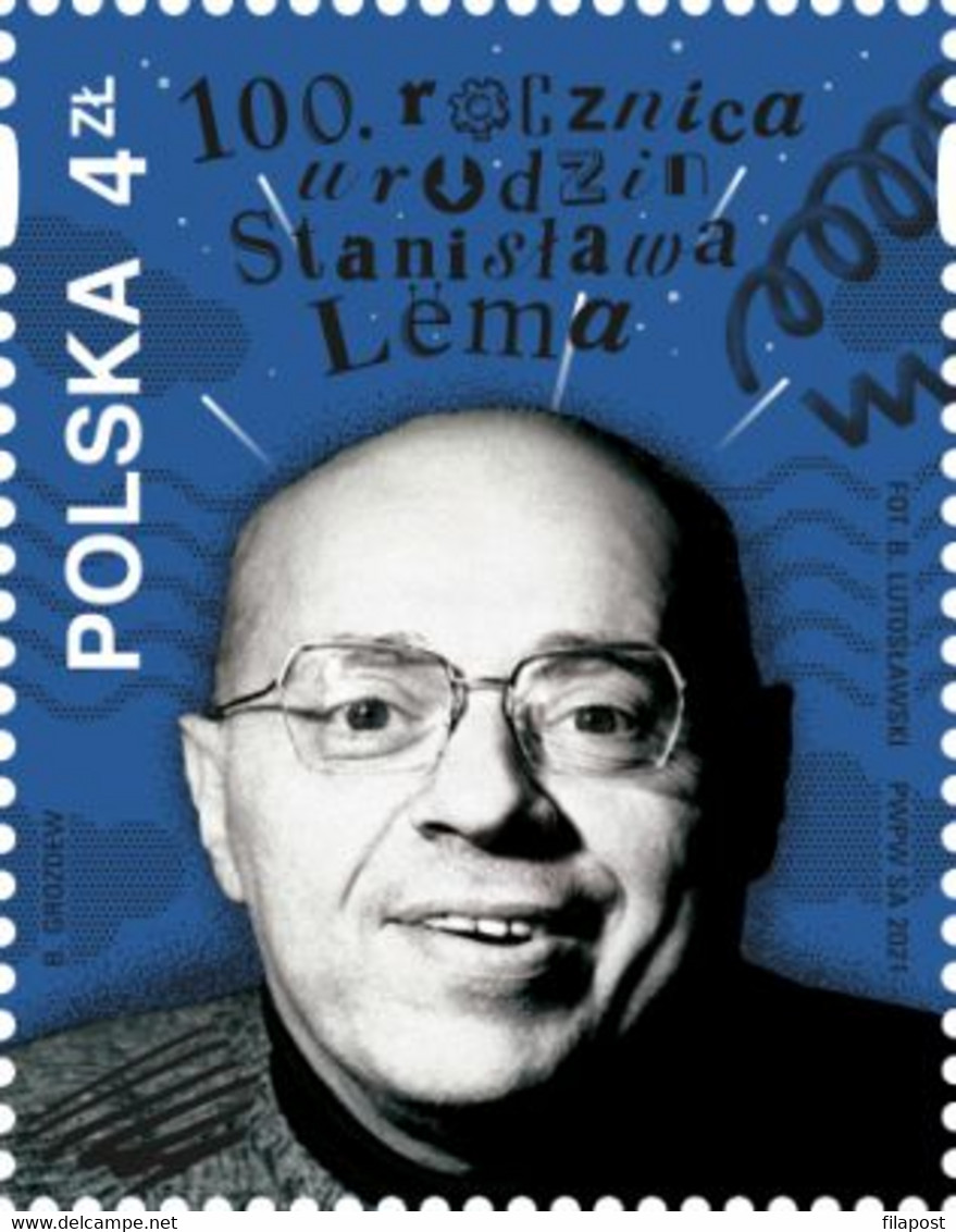 Poland 2021 / 100th Anniv Of Stanisław Lem Birth, Polish Writer, Satire, Science Fiction, Futurologist, Literature MNH** - Nuevos