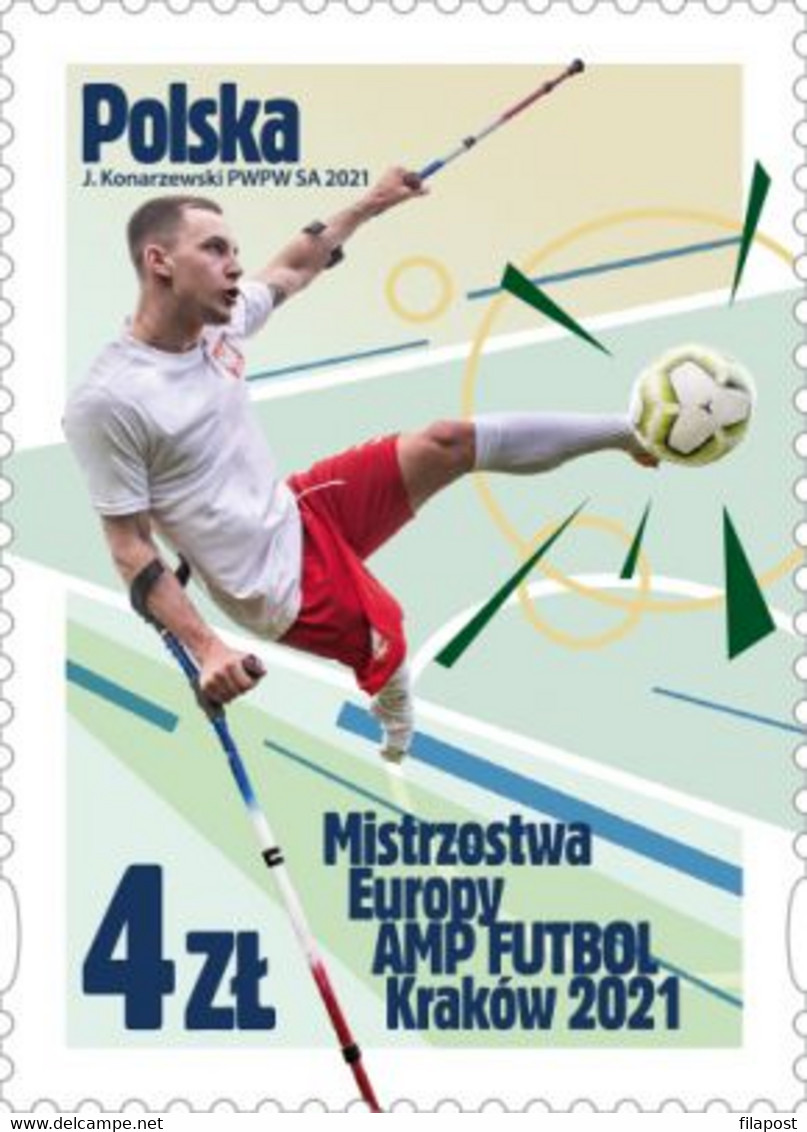 Poland 2021 / AMP FUTBOL European Championships Kraków 2021, Football, Sport, Krystian Kaplon MNH** New!! - Sport Voor Mindervaliden