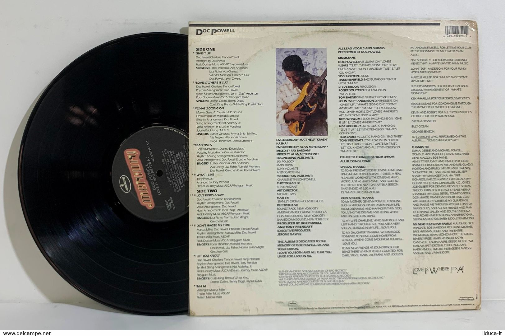 I100180 LP 33 Giri - Doc Powell - Love Is Where It's At - Mercury 1987 - Dance, Techno & House