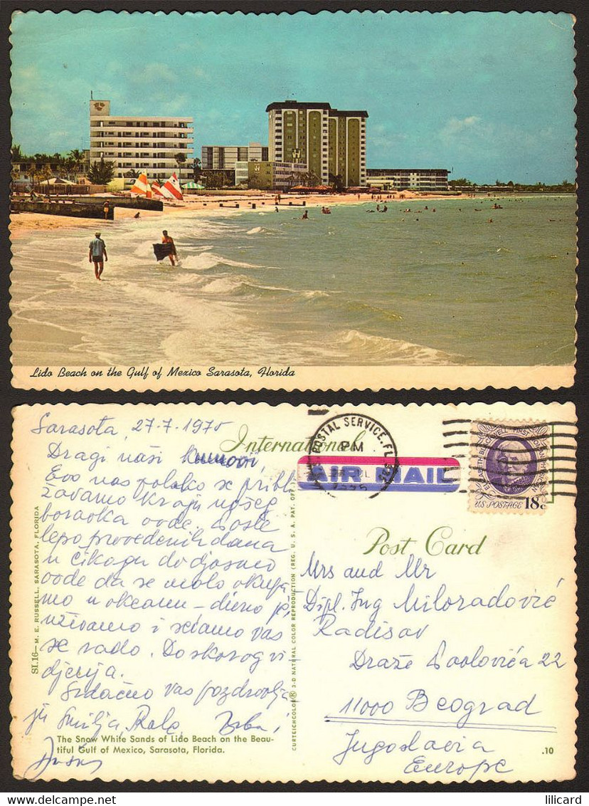 USA  Sarasota Lido Beach Nice Stamp #15760 - Sarasota