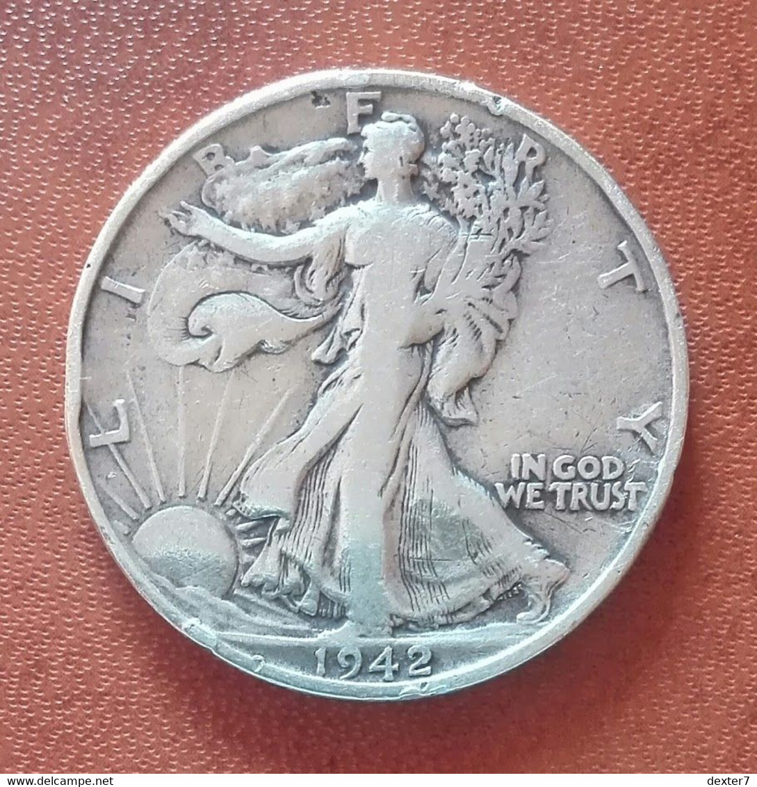 USA Stati Uniti - 1/2 Mezzo Dollaro 1942 S San Francisco Argento [1] - United States Half Dollar Liberty Eagle Silver - 1916-1947: Liberty Walking (Libertà Che Cammina)