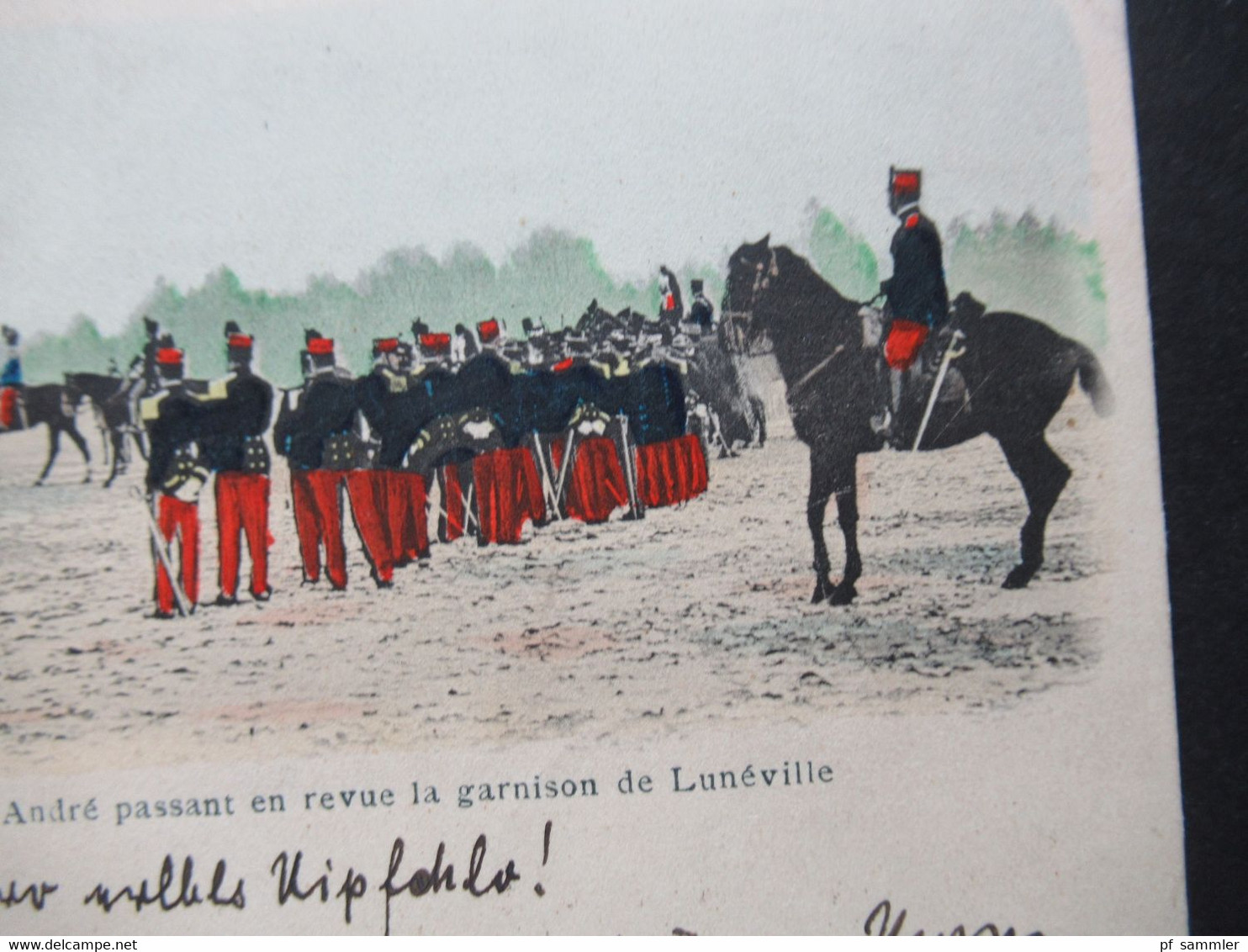 Litho 1904 Le General André Passant En Revue La Garnison De Luneville Stempel Kiel Und Holtensen Bei Northeim (Harz) - Luneville