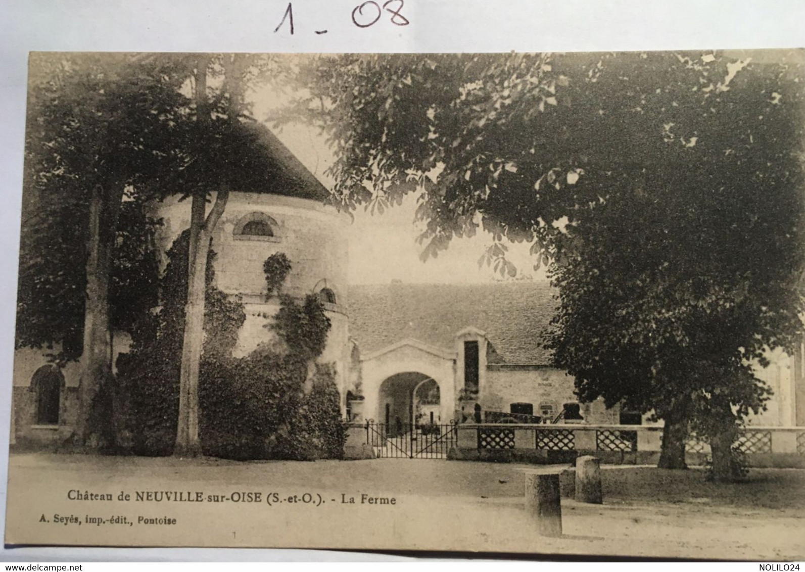 Cpa, Château De Neuville Sur Oise,  La Ferme éd Seyès Pontoise, Non écrite, 95 Val D'Oise ( Seine Et Oise) - Neuville-sur-Oise