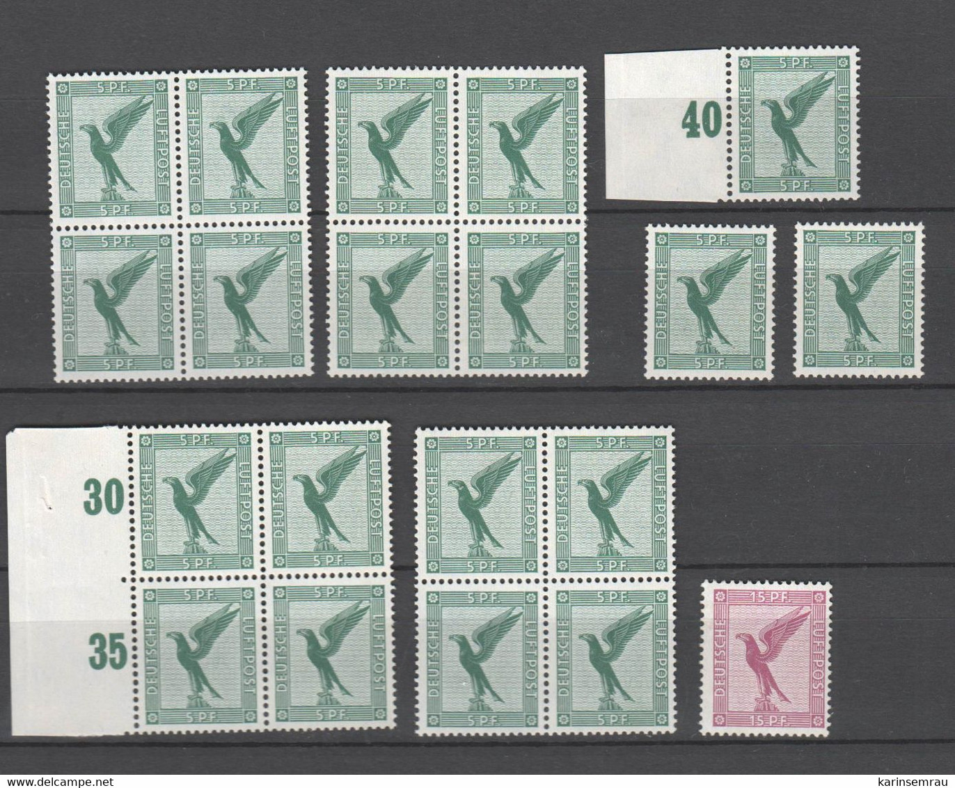 Deutsches Reich , 19 X Nr 378 Und 1 X A379  Postfrisch ( 96.-) - Unused Stamps