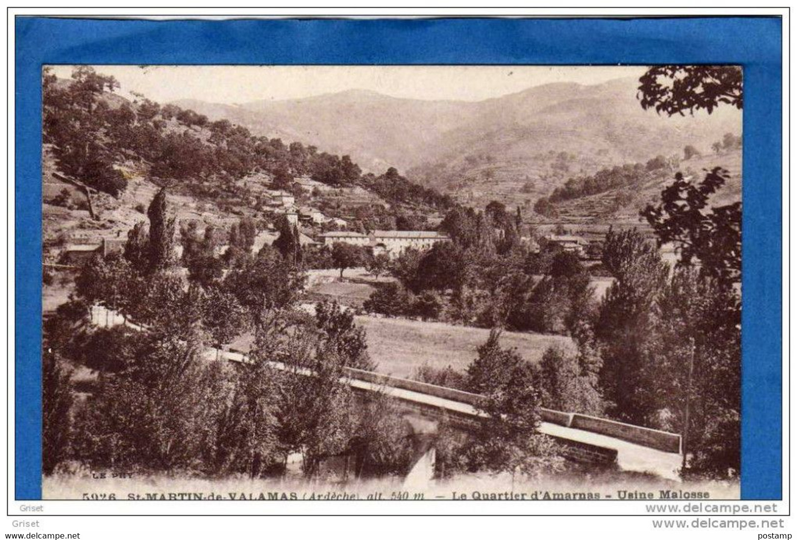 Saint Martin De Valamas  Quartier D'amarnas-usine Malosse-  édiion Margerit-a Voyagé En 1935 - Saint Martin De Valamas