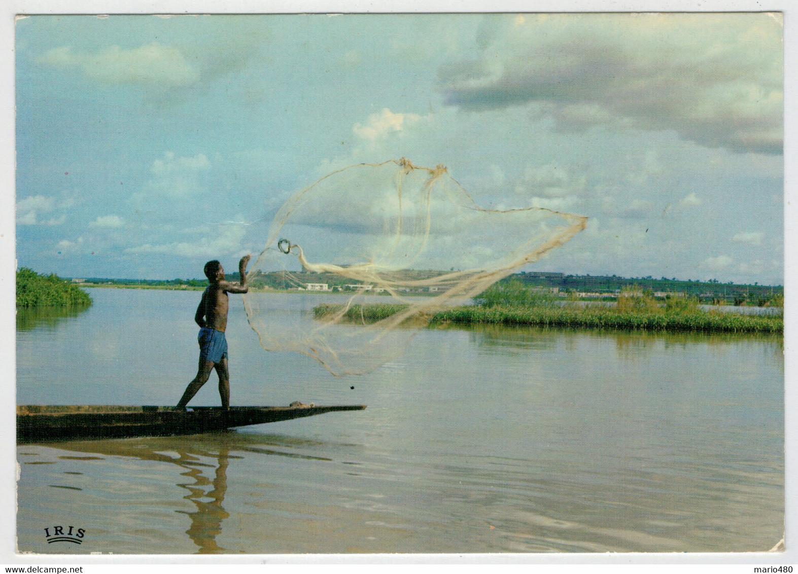 MALI   PECHE  A L' EPERVIER  SUR  LE  NIGER         (VIAGGIATA) - Mali