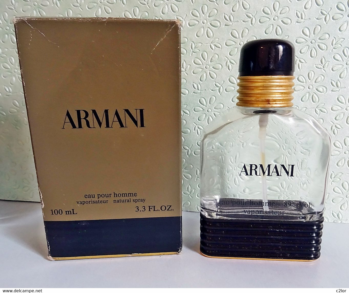 Flacon Spray  "ARMANI " Eau Pour Homme 100ml  De GIORGIO ARMANI Avec Sa Boite  Vide/Empty Pour Collection - Frascos (vacíos)