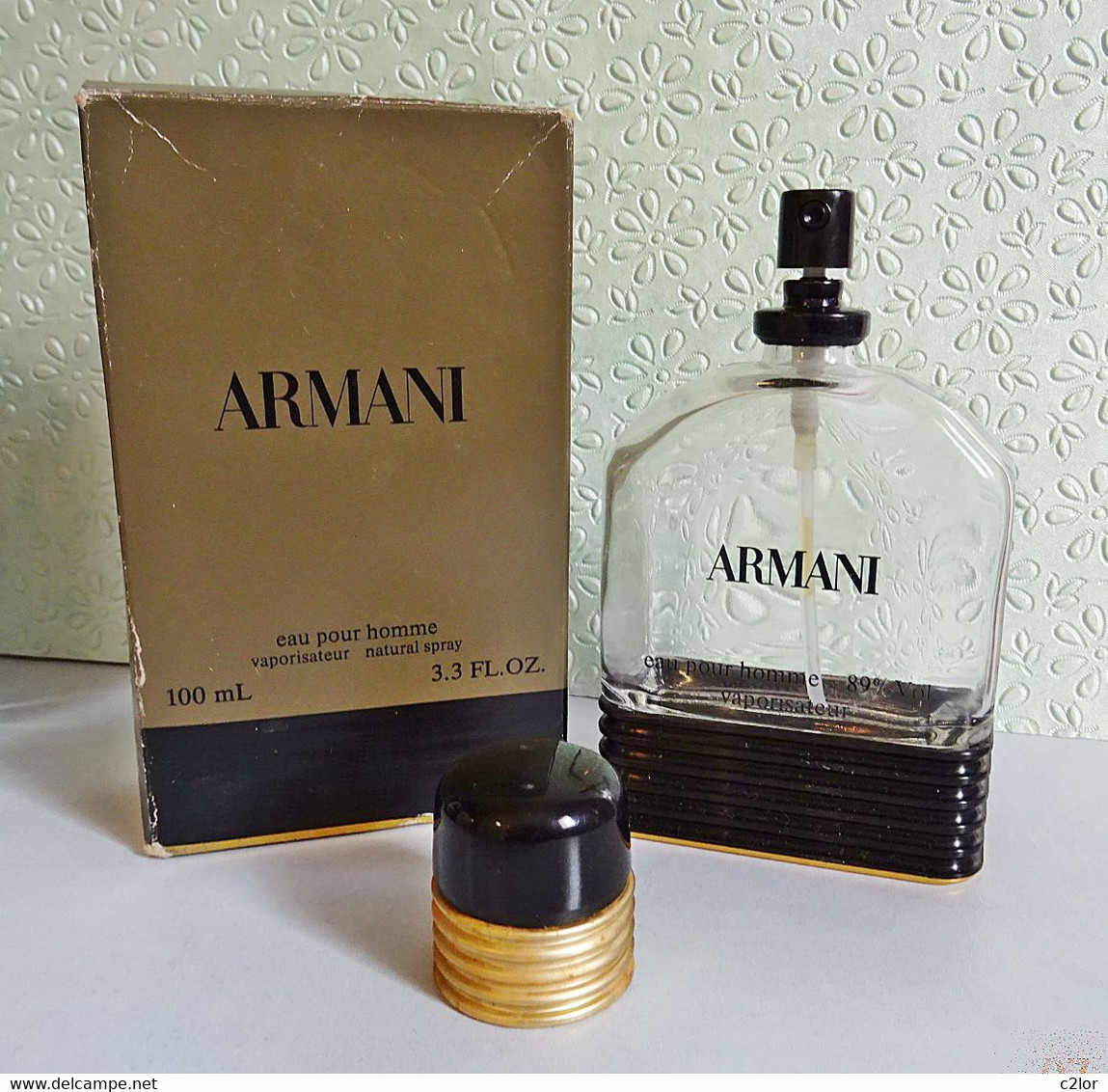 Flacon Spray  "ARMANI " Eau Pour Homme 100ml  De GIORGIO ARMANI Avec Sa Boite  Vide/Empty Pour Collection - Flakons (leer)