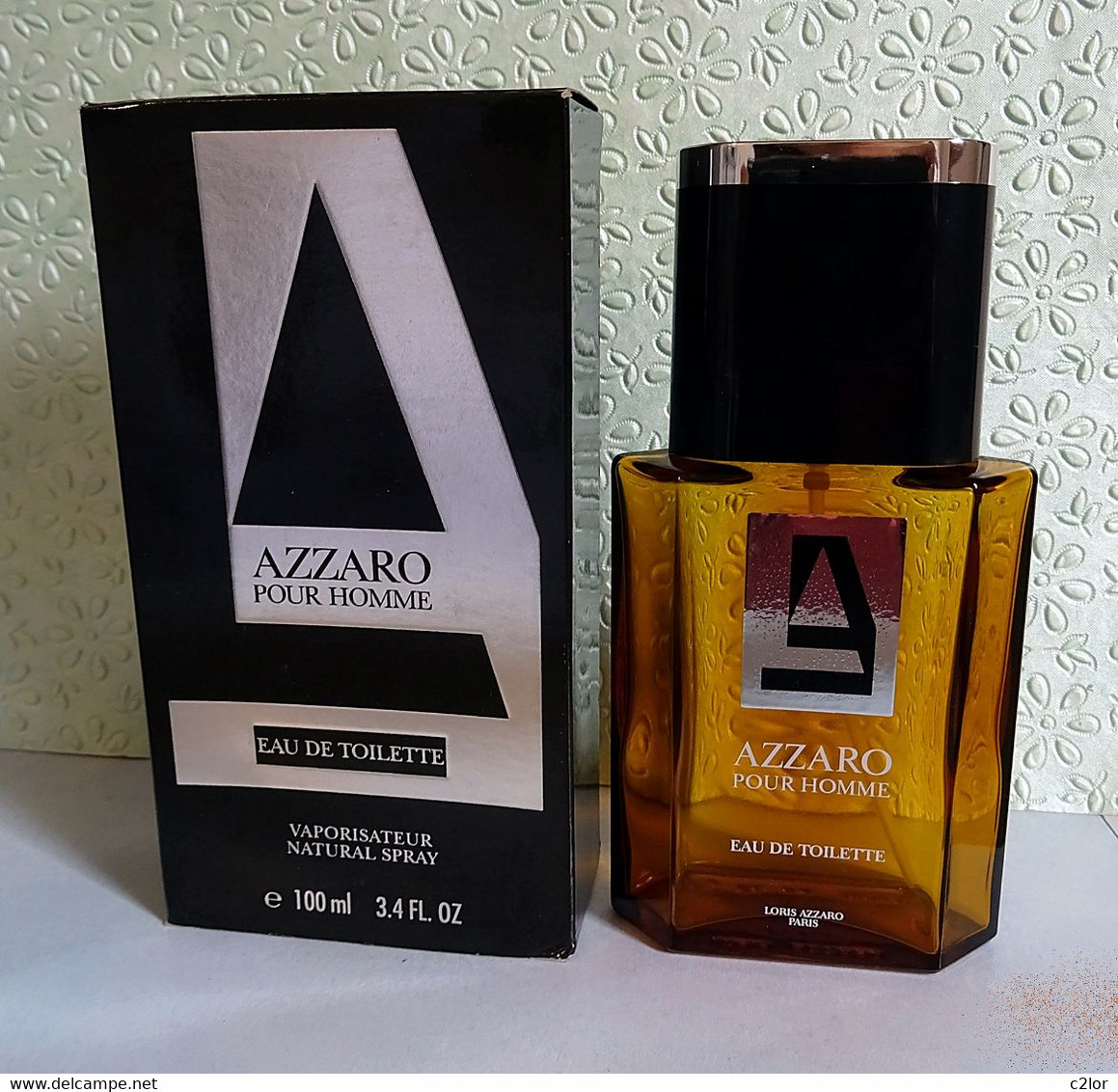 Flacon Spray  "AZZARO Pour Homme3 100ml  De GIORGIO ARMANI Avec Sa Boite  Vide/Empty Pour Collection - Flakons (leer)