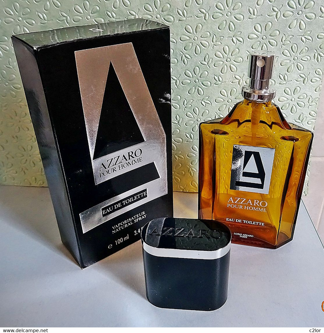 Flacon Spray  "AZZARO Pour Homme3 100ml  De GIORGIO ARMANI Avec Sa Boite  Vide/Empty Pour Collection - Flacons (vides)