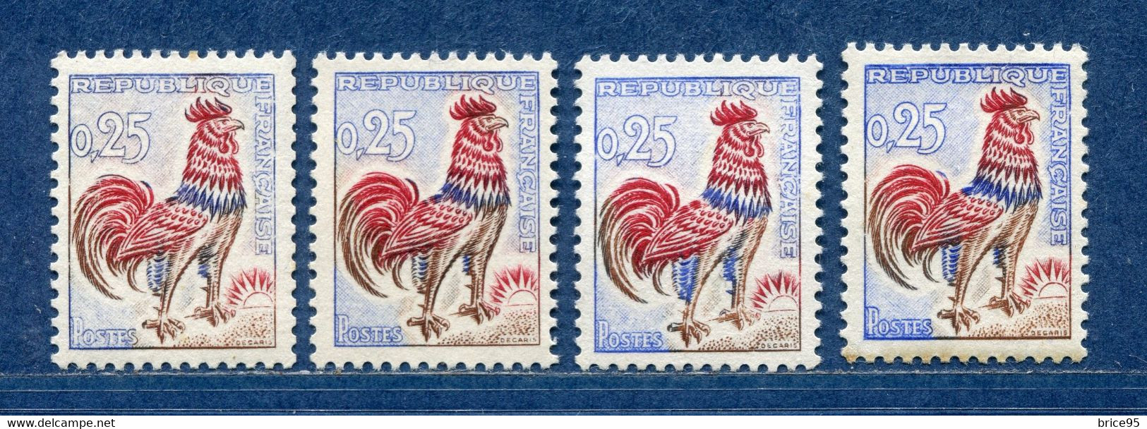 ⭐ France - Variété - YT N° 1331 A - Couleurs - Pétouilles - Neuf Sans Charnière - 1962 ⭐ - Nuevos