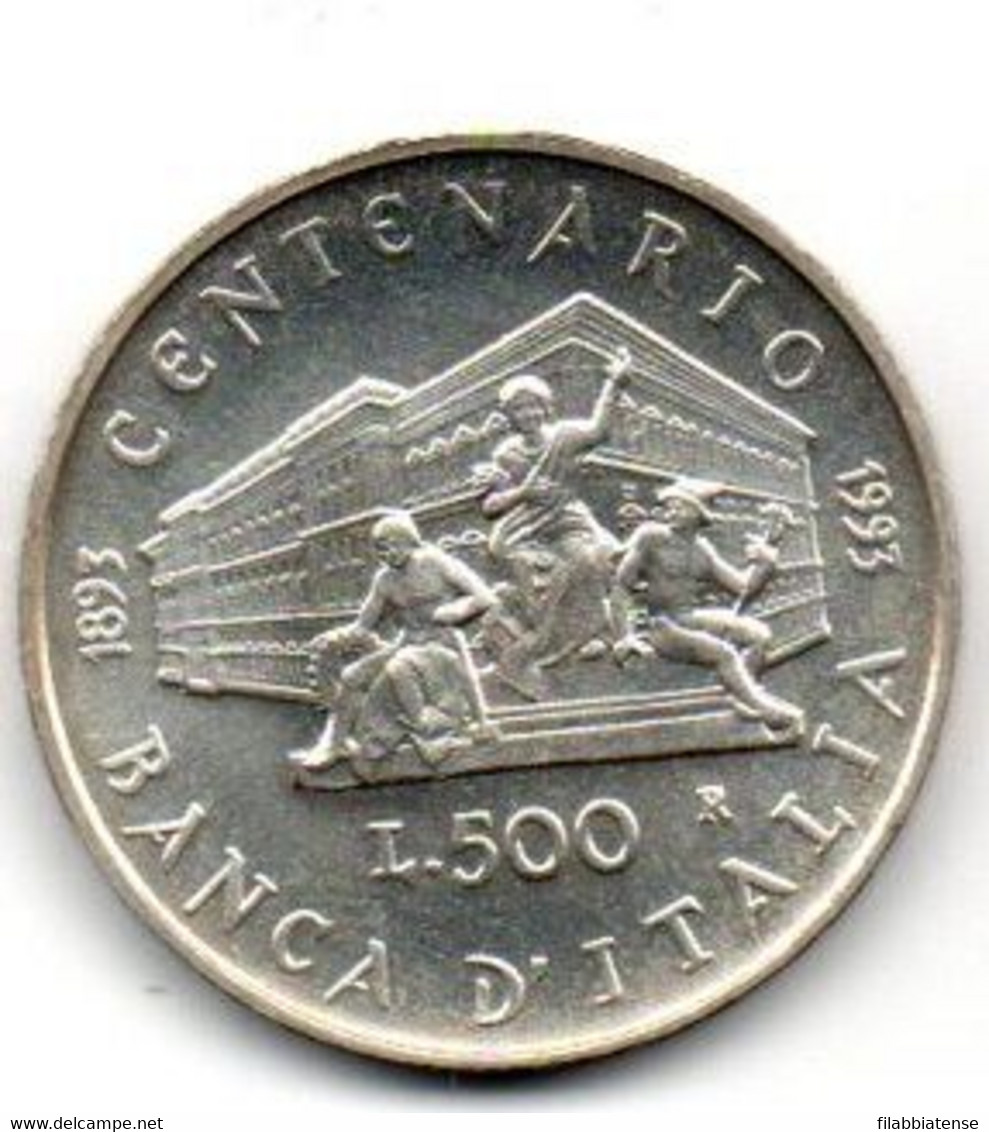 1993 - Italia 500 Lire Banca D'Italia - Senza Confezione     ----- - Conmemorativas