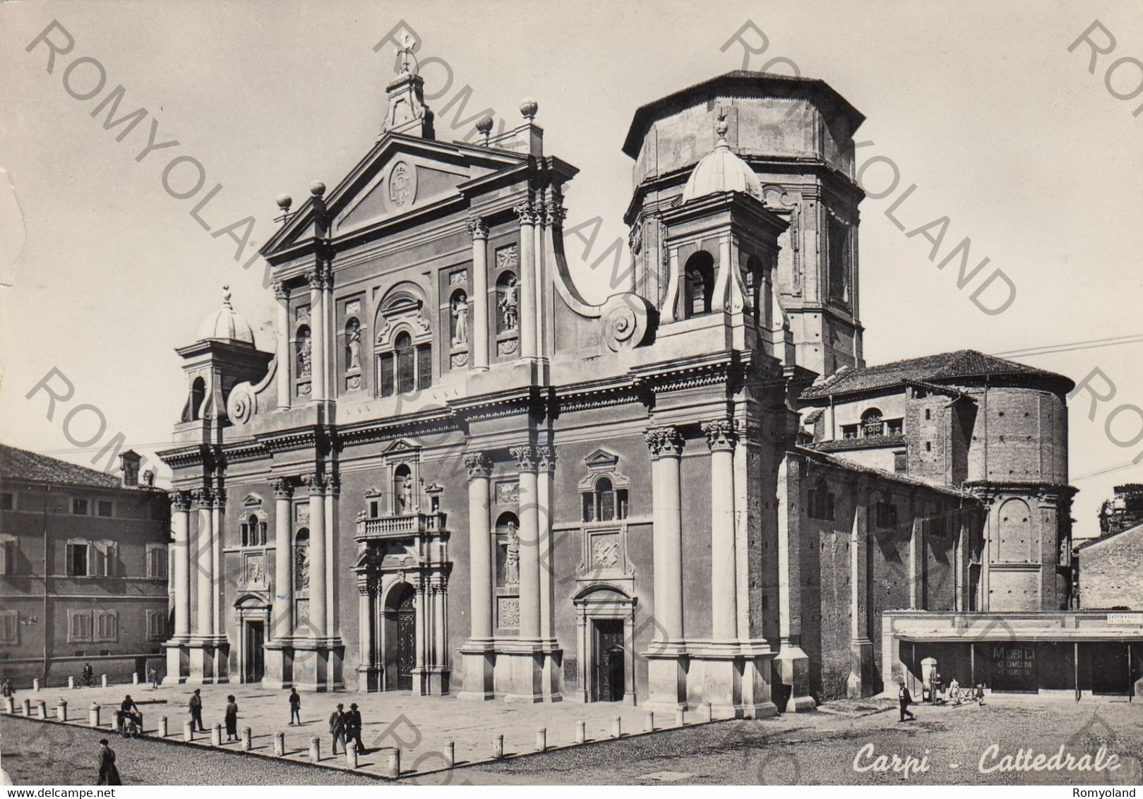 CARTOLINA  CARPI,EMILIA ROMAGNA,CATTEDRALE,BELLA ITALIA,MEMORIA,CULTURA,RELIGIONE,CULTURA,IMPERO,VIAGGIATA 1955 - Carpi