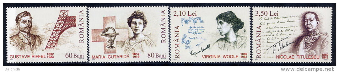 ROMANIA 2007 Personalities Set Of 4  MNH / **.  Michel 6167-70 - Ungebraucht