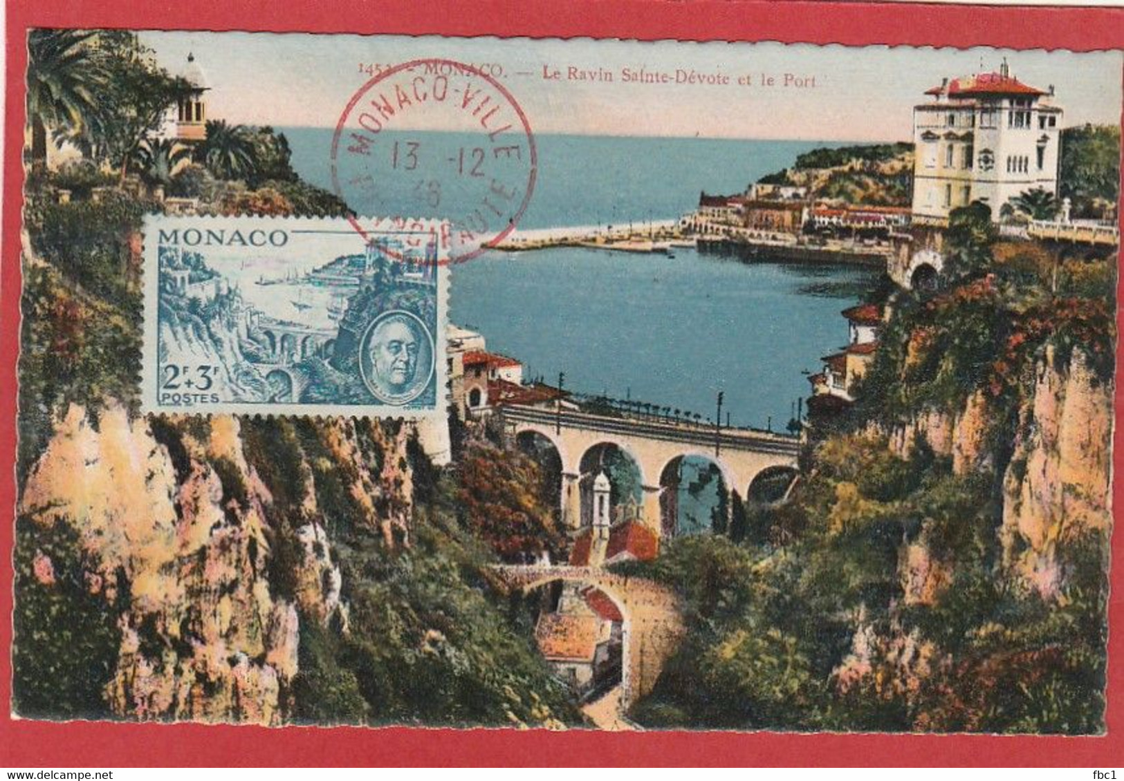 Monaco - Carte Maximum - Roosevelt N°299 (YT) 1946 Monaco Ville - Maximum Cards