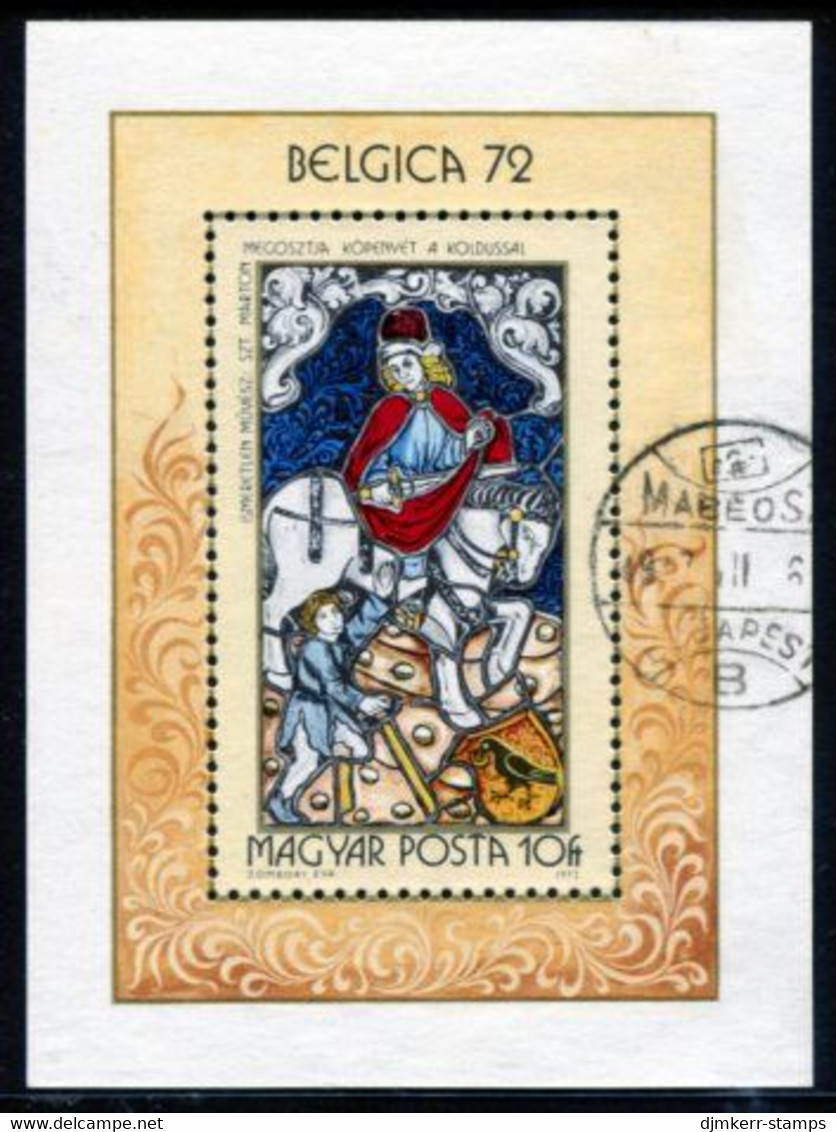 HUNGARY 1972 BELGICA '72 Exhibition Block Used.  Michel Block 90 - Used Stamps