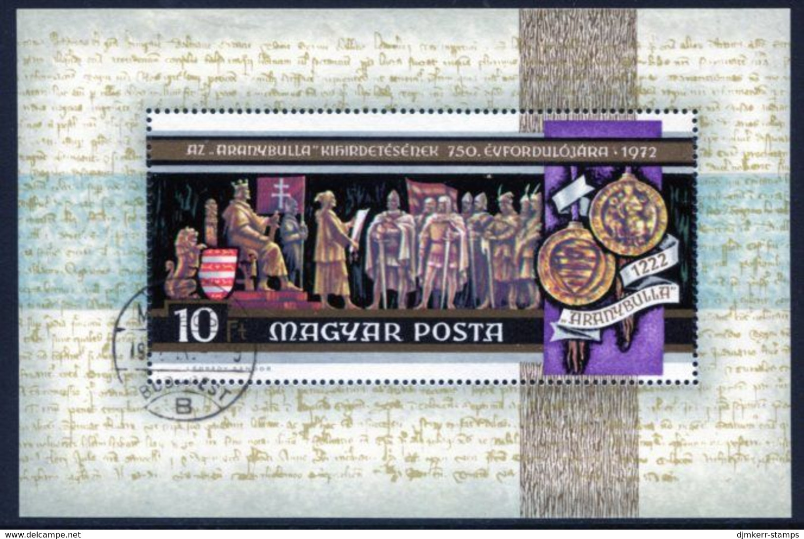 HUNGARY 1972 Millenary Of Szekesfehervar Block Used.  Michel Block 92 - Used Stamps