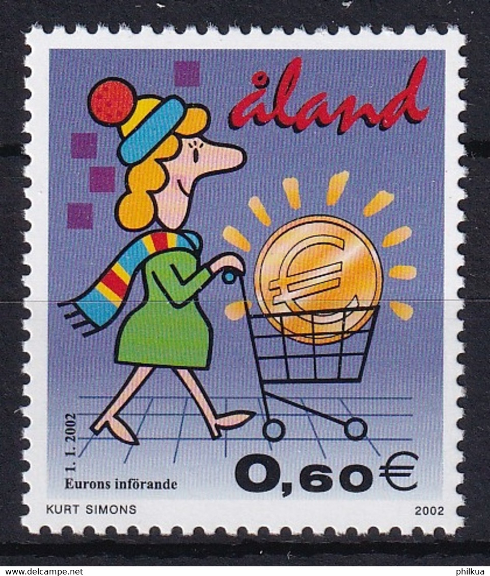 MiNr. 198 Finnland Alandinseln2002, 2. Jan. Einführung Der Euro-Münzen Und -Banknoten Postfrisch/**/MNH - Aland