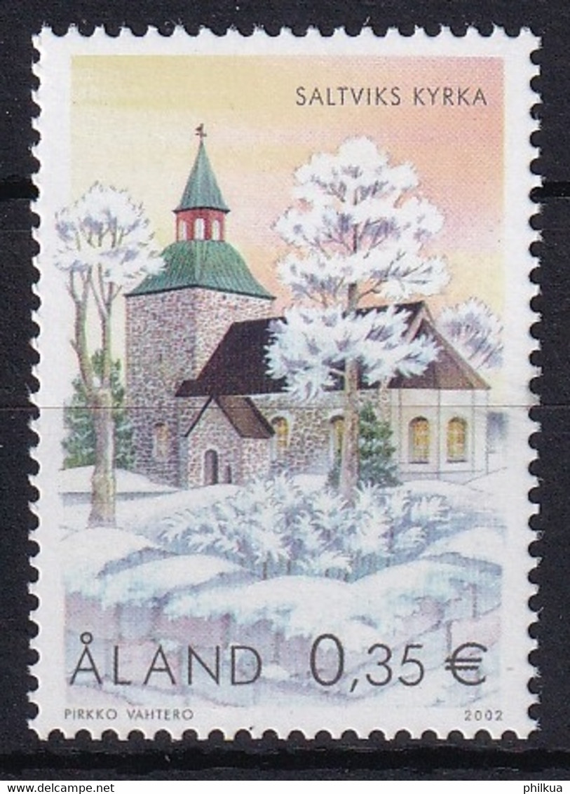 MiNr. 212 Finnland Alandinseln2002, 9. Okt. Freimarke: Kirchen Postfrisch/**/MNH - Aland