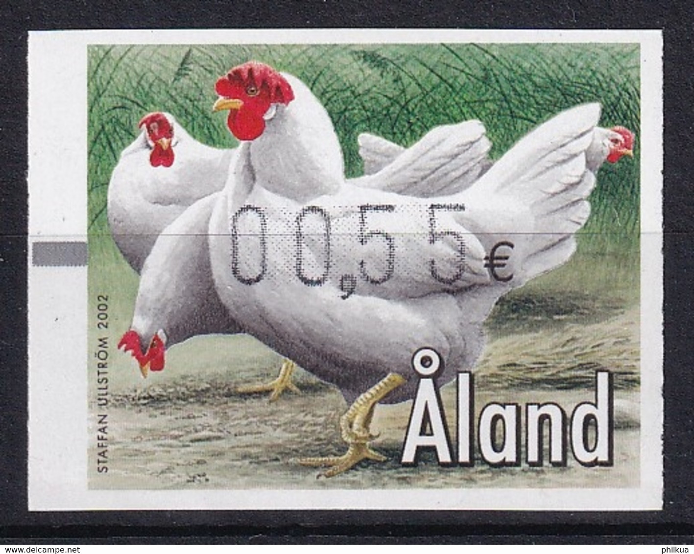 MiNr. 13 Finnland Alandinseln, Automatenmarken2002, 2. Jan. Haustiere (III): Huhn Postfrisch/**/MNH - Aland