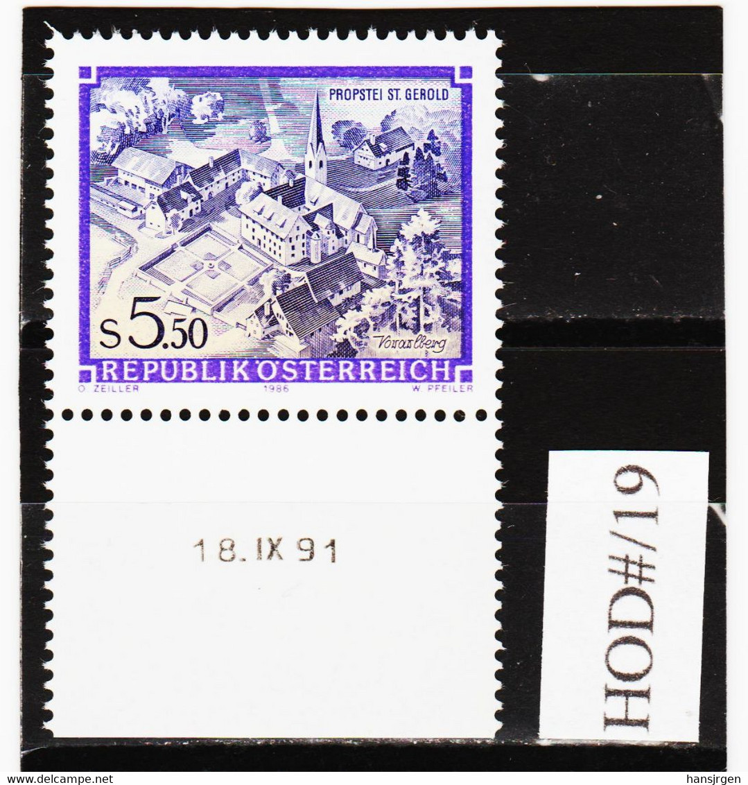 HOD#/19 ÖSTERREICH 1986 STIFTE Und KLÖSTER Michl 1859 ANK 1890 Mit DRUCKDATUM  ** Postfrisch SIEHE ABBILDUNG - Neufs