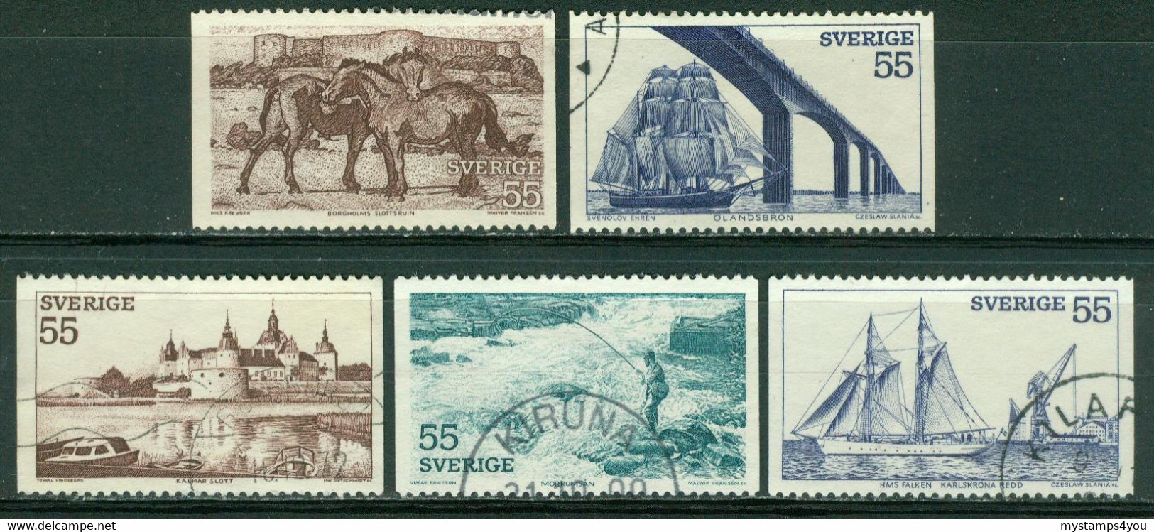 Bm Sweden 1972 MiNr 752-756 Used | Tourism In South-east Sweden - Used Stamps