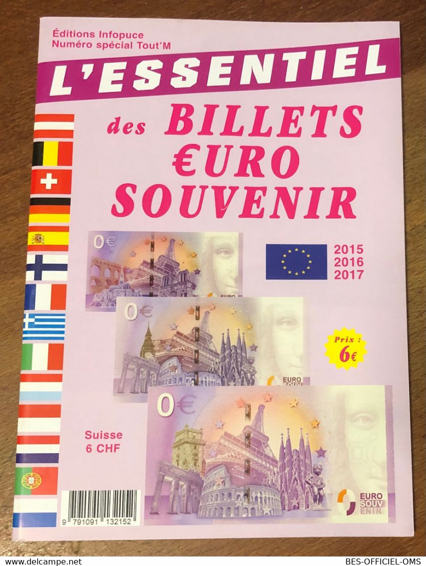 CATALOGUE L'ÉSSENTIEL DES BILLETS EURO SOUVENIR DE 2015 À 2017 PAPER MONEY 0 EURO SCHEIN BANKNOTE - Fictifs & Spécimens