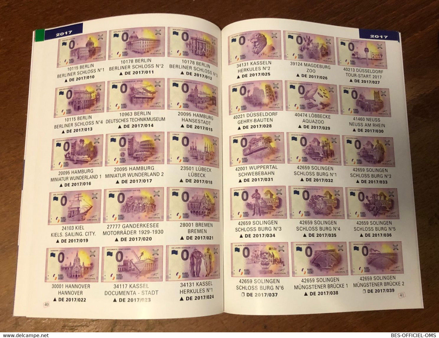 CATALOGUE L'ÉSSENTIEL DES BILLETS EURO SOUVENIR DE 2015 À 2017 PAPER MONEY 0 EURO SCHEIN BANKNOTE