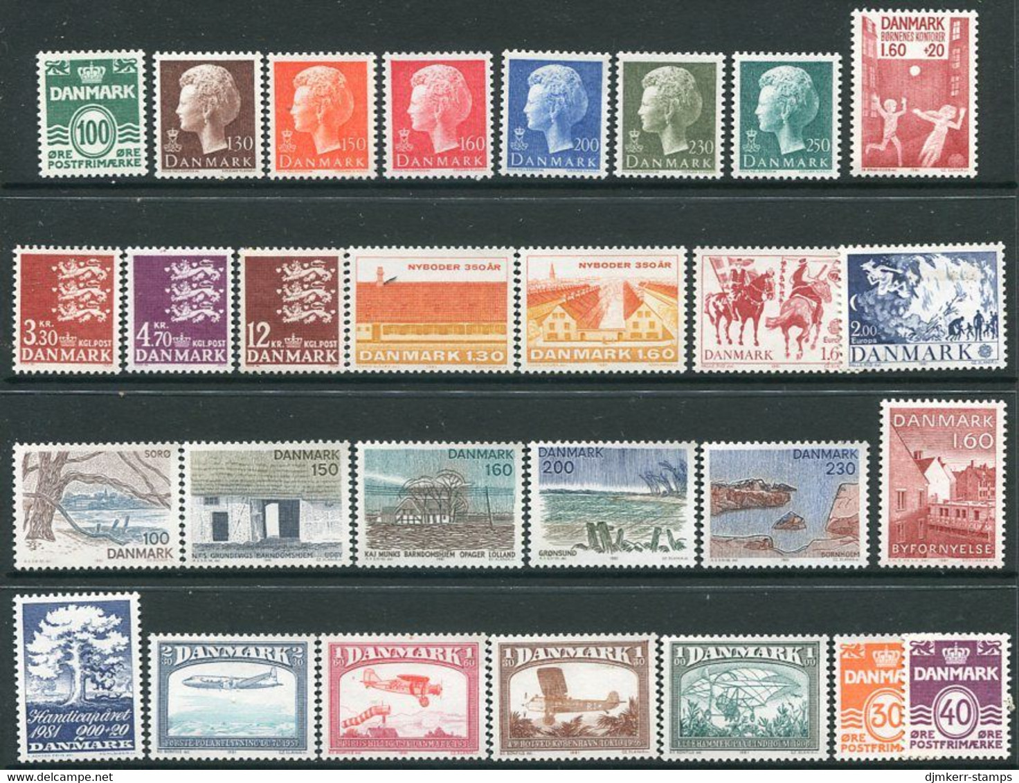 DENMARK 1981 Complete Issues  MNH / **.  Michel 718-45 - Unused Stamps