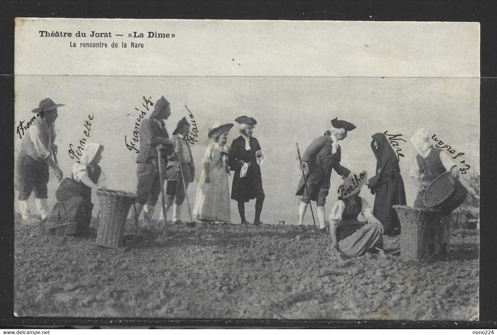 Carte P De 1908 ( Mézières / Théâtre Du Jorat / La Rencontre De La Nare / La Dime ) - Jorat-Mézières