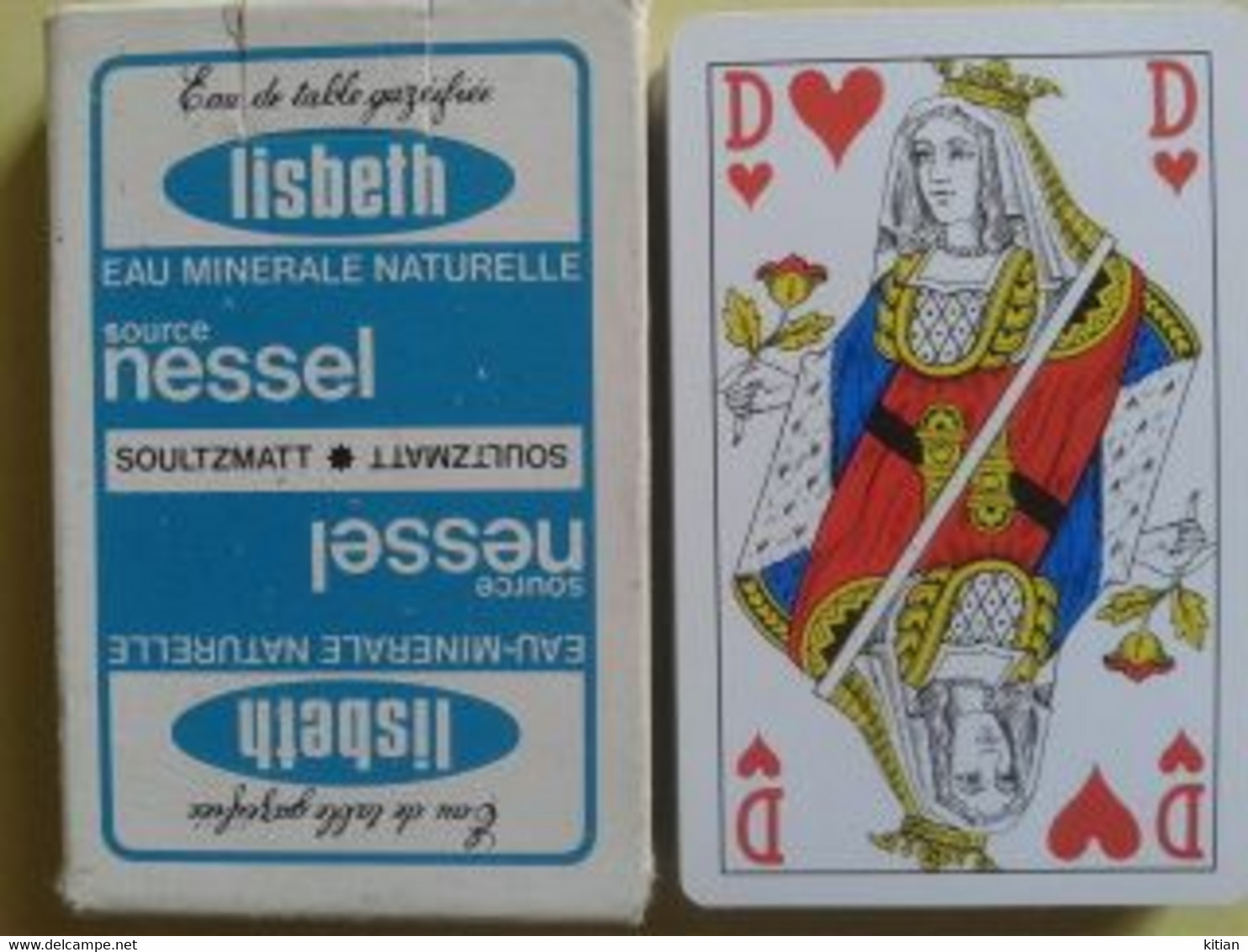 LISBETH Eau Minérale Naturelle Source NESSEL. Jeu De 32 Cartes + Un Joker. Usagé Dans Sa Boite Carton - Barajas De Naipe