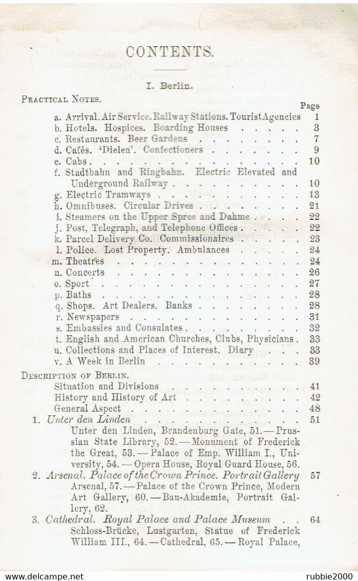 BERLIN AND ITS ENVIRONS 1923 HANDBOOK FOR TRAVELLERS BY KARL BAEDEKER DEUTSCHLAND WITH 30 MAPS AND PLANS GERMANY - Europa