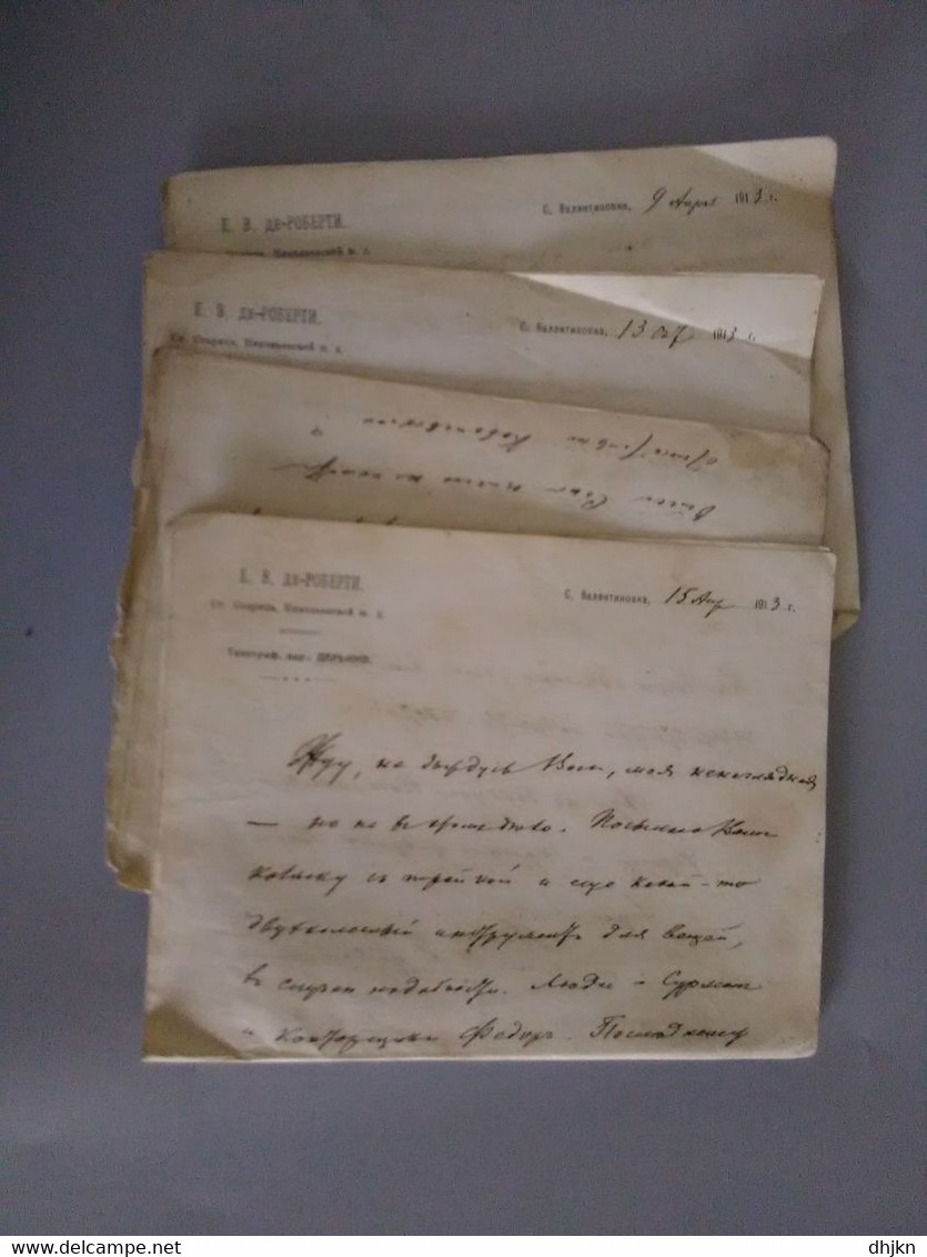 Lettres Et Photo D ' EUGENE DE ROBERTIS   ( De Podemu ) Евгений Валентинович Де Роберти , FRANC-MACON - Historical Documents