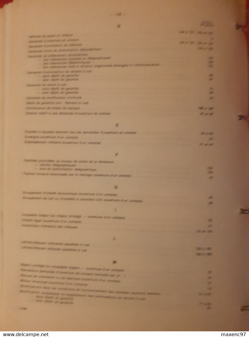 Instruction Générale Des Ptt La Poste 1978 Comptes Courants Et Chèques Postaux Fascicule XII - Postadministraties