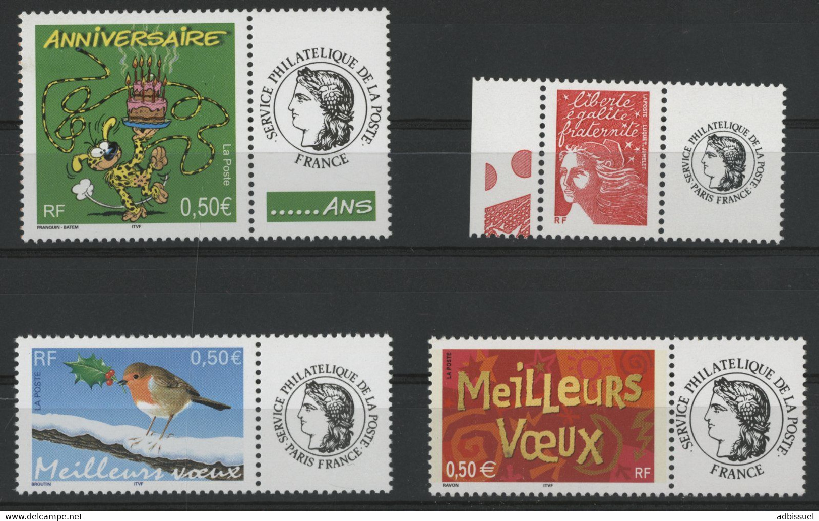 N° 3569A + 3587A + 3621A + 3623A Série De 4 Valeurs De L'année 2003 Neufs ** (MNH) COTE 21 €. TB - Unused Stamps