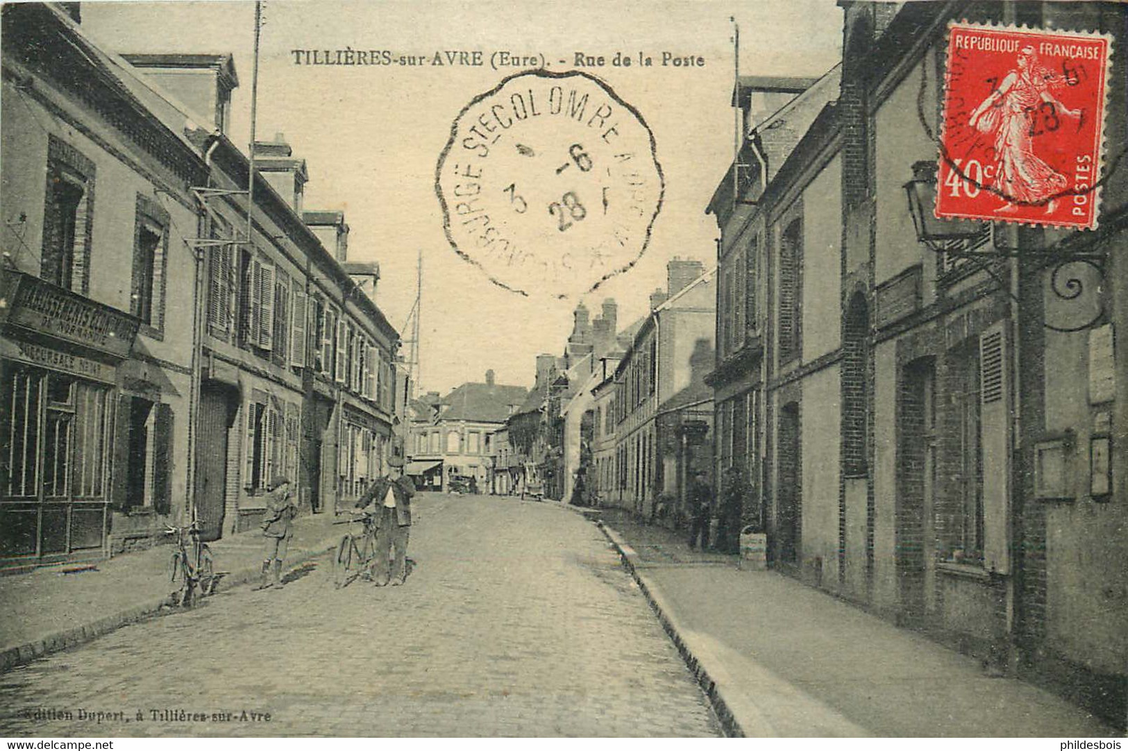 EURE  TILLIERES SUR AVRE  Rue De La Poste - Tillières-sur-Avre